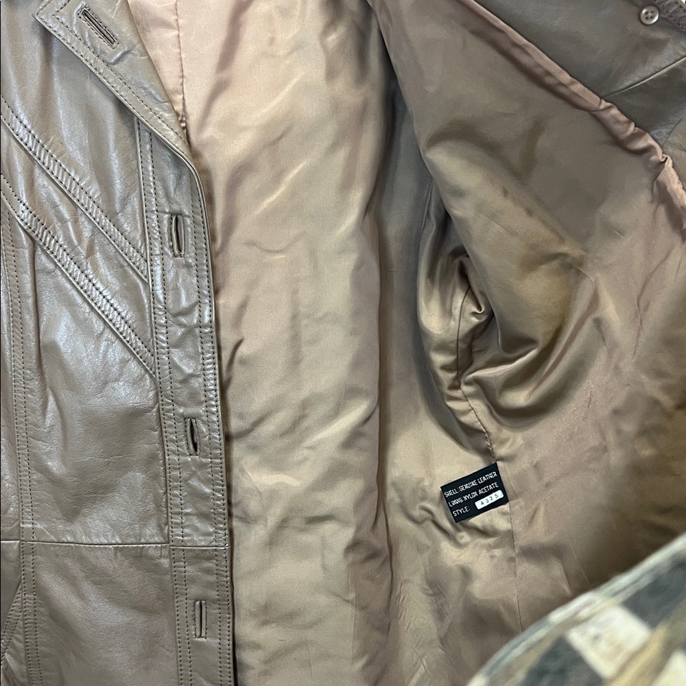 70’s Taupe Brown Genuine Wilson’s Leather Jacket - Picture 14 of 17